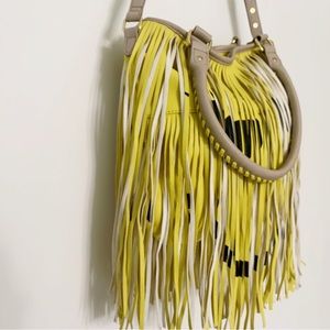 Steve Madden Faux Leather Fringe Emoji Tote